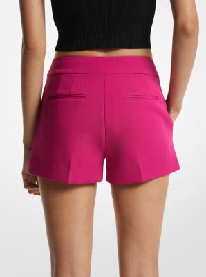 Stretch Crepe Shorts in DEEP FUCHSIA | Michael Kors