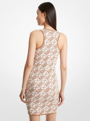 Michael Michael Kors monogram-jacquard Sleeveless Dress - Farfetch