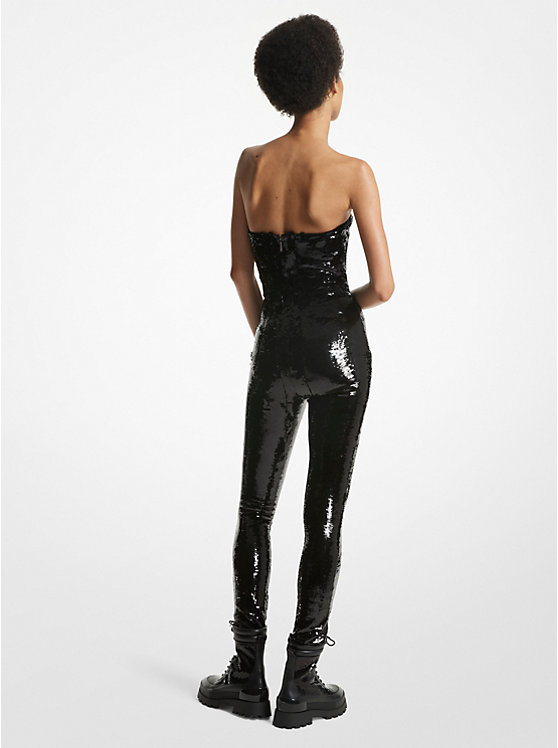 Sequined Strapless Jumpsuit image number 1