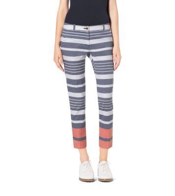 Miranda Striped Stretch-Cotton Pants