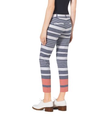 Miranda Striped Stretch-Cotton Pants