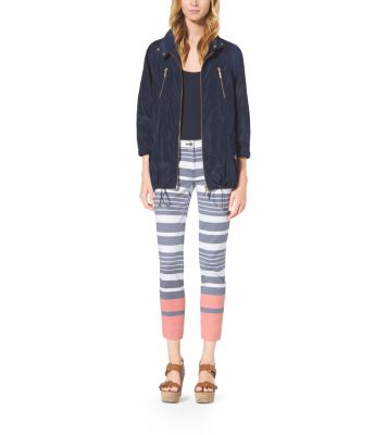Miranda Striped Stretch-Cotton Pants