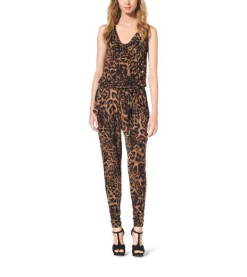 michael kors leopard print jumpsuit