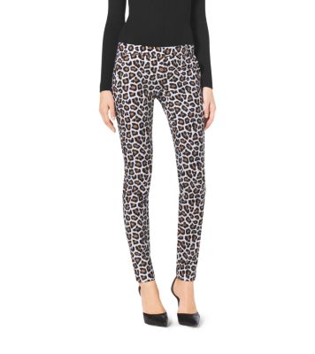 Leopard-Print Skinny Jeans | Michael Kors