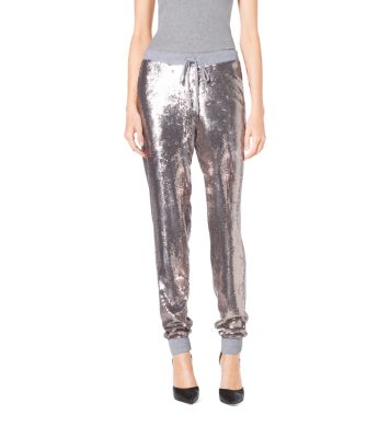 Sequined Jersey Track Pants | Michael Kors