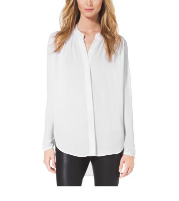 Pleated Silk Blouse