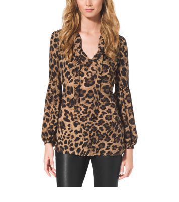 Michael kors animal print hot sale shirt