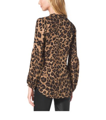 Michael kors leopard store print blouse