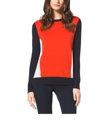 Color-Block Cotton Sweater