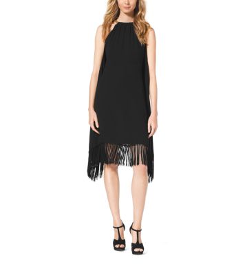 Chain-Halter Fringe Dress | Michael Kors