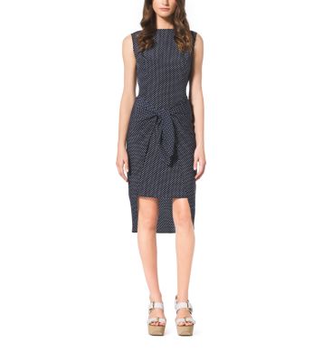 Polka Dot-Print Tie-Front Dress | Michael Kors