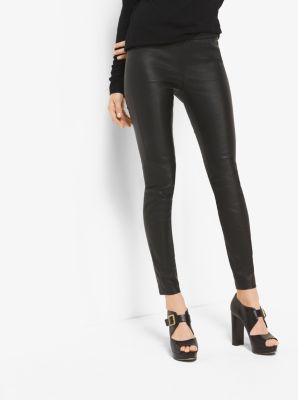 Stretch Leather Leggings