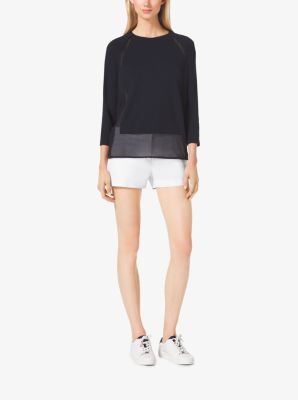 Stretch Cotton-Blend Shorts