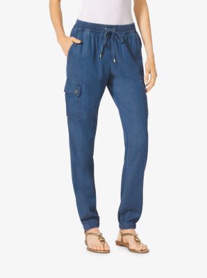 【関税&送料込】Michael By Michael Kors Cargo Jeans Stretch Denim Wide-Leg Cargo Jeans | Michael Kors [US]