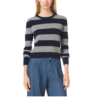 Striped Merino Wool-and-Cashmere Sweater