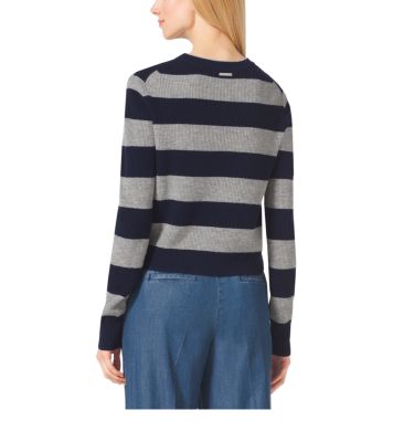 Striped Merino Wool-and-Cashmere Sweater