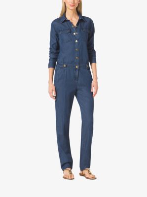 michael kors denim jumpsuit