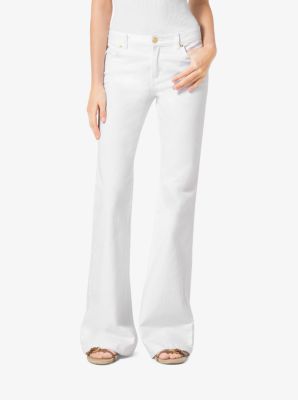 Michael kors white flare on sale jeans