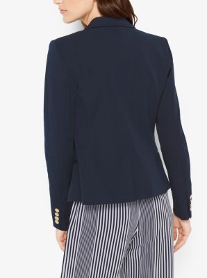 Double-Breasted Twill Blazer