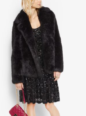 michael kors faux fur peacoat