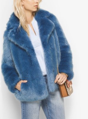 Michael kors clearance faux fur peacoat