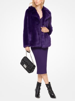 michael kors purple coat