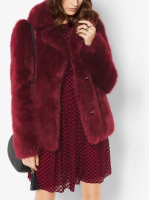 Michael kors shop faux fur peacoat