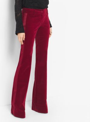 70s Velvet Striped Low Rise Flared Pants - Medium – Flying Apple