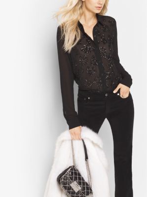 Michael kors hot sale embellished blouse