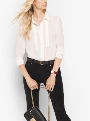 Frayed Chiffon Blouse