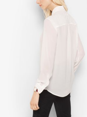 Frayed Chiffon Blouse