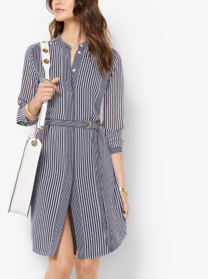 Michael kors striped t hotsell shirt dress