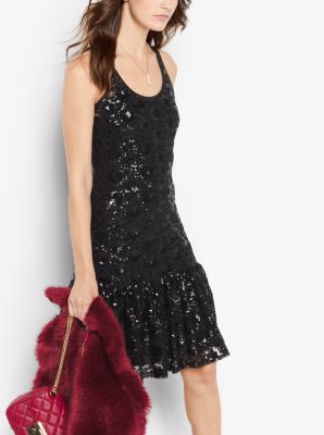 Sequined Lace Dress  Michael Kors Canada