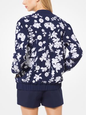 Michael kors floral shop embroidered bomber jacket