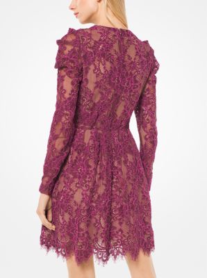 Michael kors embellished shop embroidered lace dress