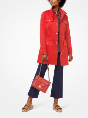 michael kors sateen trench coat