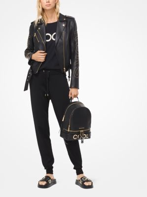 Studded Leather Moto Jacket Michael Kors Canada