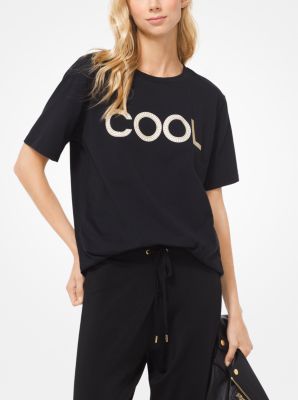 T-shirt en jersey de coton clout&eacute;