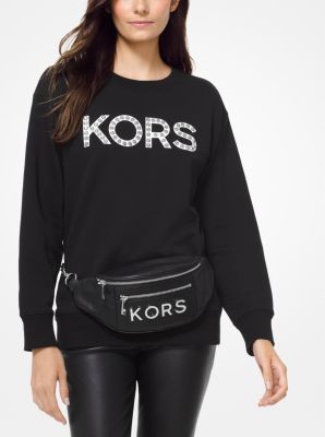 Sudadera de algod&oacute;n rizado franc&eacute;s con adornos