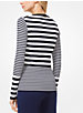 Striped Ribbed Stretch-Viscose Sweater image number 1