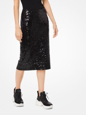 Michael kors shop black sequin skirt