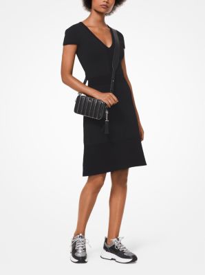 Stretch Knit V-Neck Dress