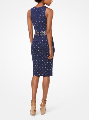 Studded Stretch-Viscose Dress