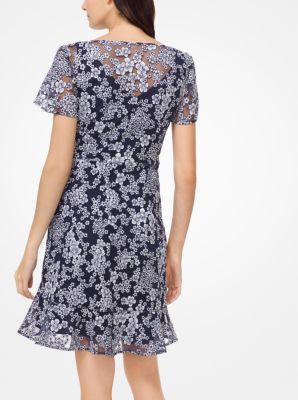 Floral embroidered mesh shop dress michael kors