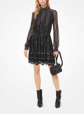 Embroidered lace tiered sales dress michael kors