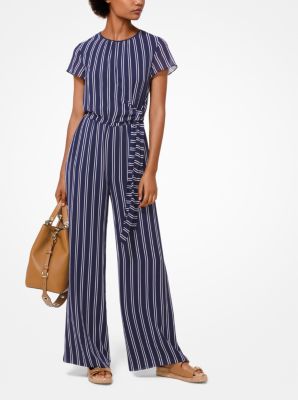 michael kors striped jumpsuit