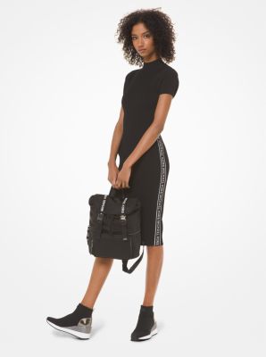 Logo Tape Ribbed Knit Dress | Michael Kors