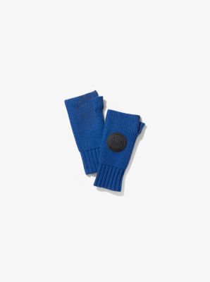 Logo Patch Ribbed Nylon-Blend Fingerless Gloves image number 0