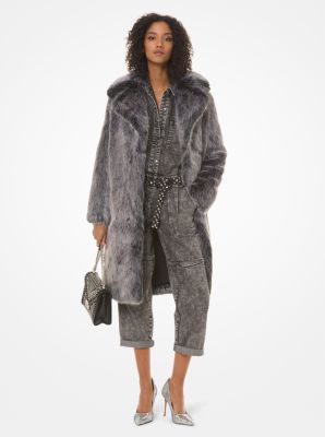 michael kors real fur coat