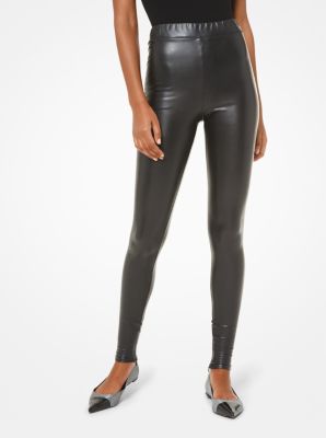 michael kors faux leather leggings